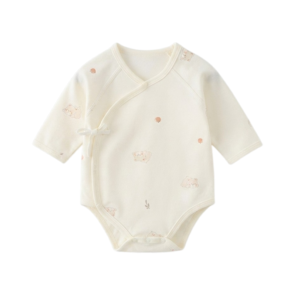 Crawling Bear Wrap-Front Baby Bodysuit