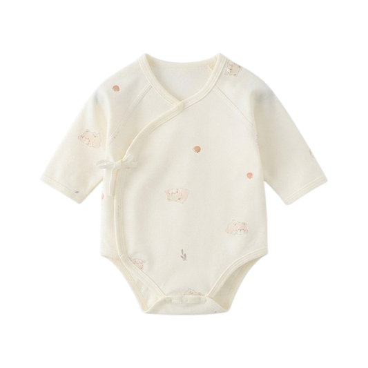Crawling Bear Wrap-Front Baby Bodysuit