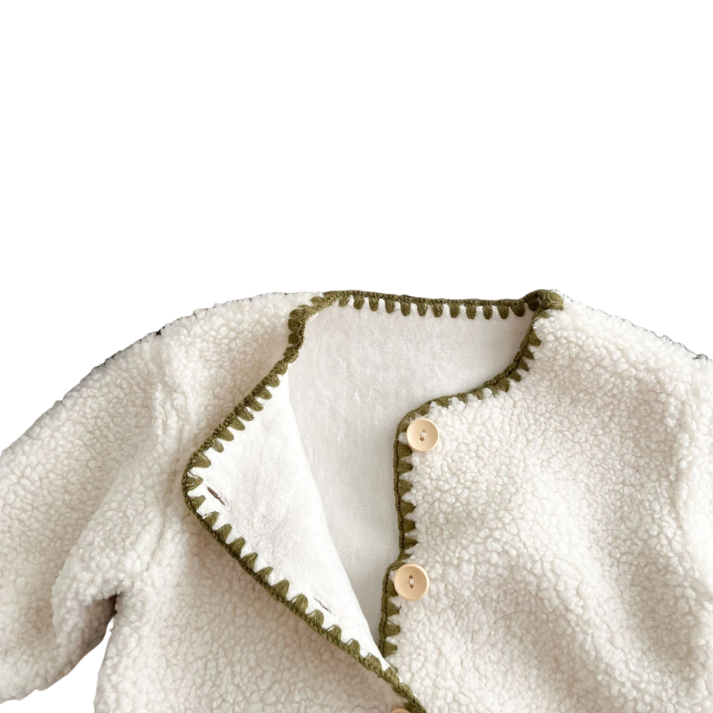 Cream Textured Baby Romper