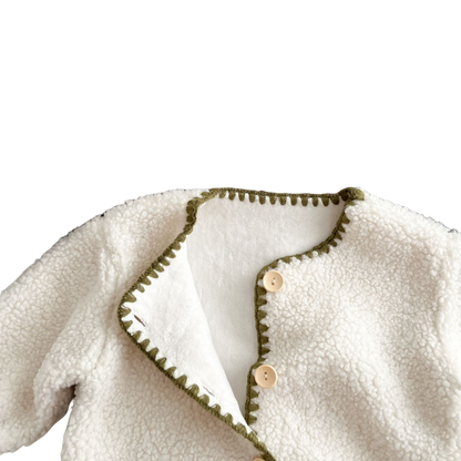 Cream Textured Baby Romper