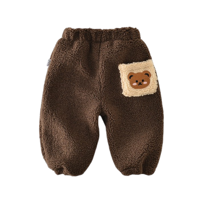 Brown Bear Pocket Plush Baby Pants