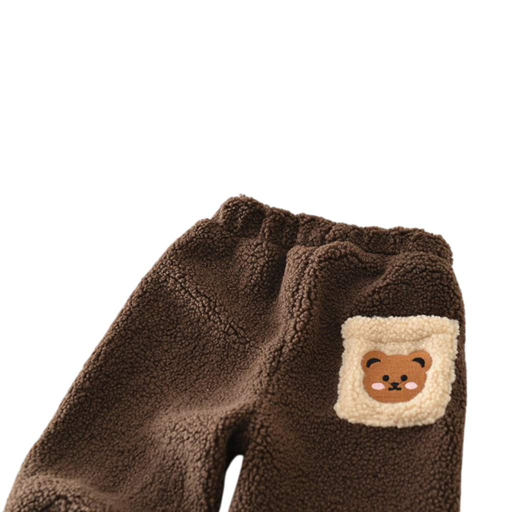 Brown Bear Pocket Plush Baby Pants