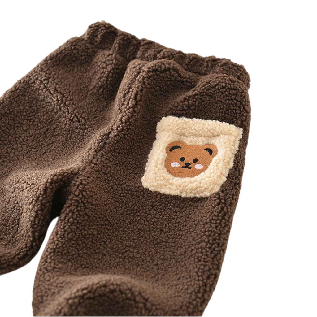 Brown Bear Pocket Plush Baby Pants