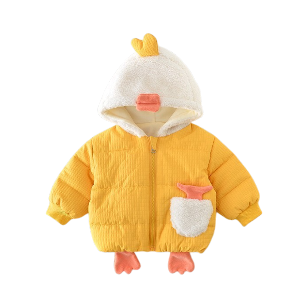 Yellow Duck Hooded Baby Jacket