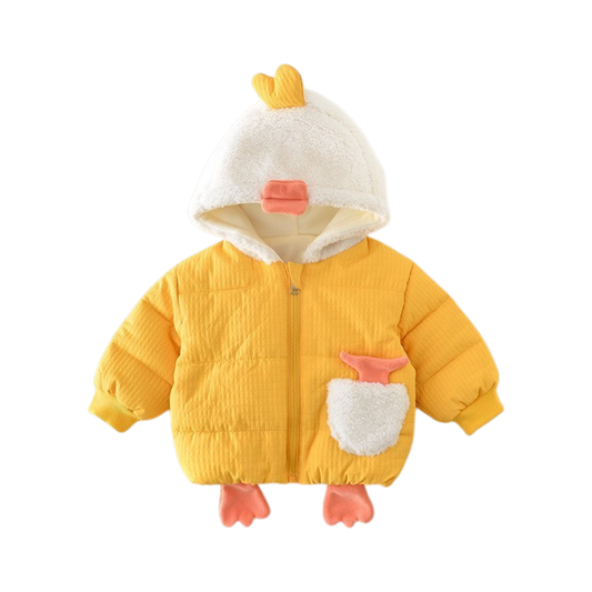 Yellow Duck Hooded Baby Jacket