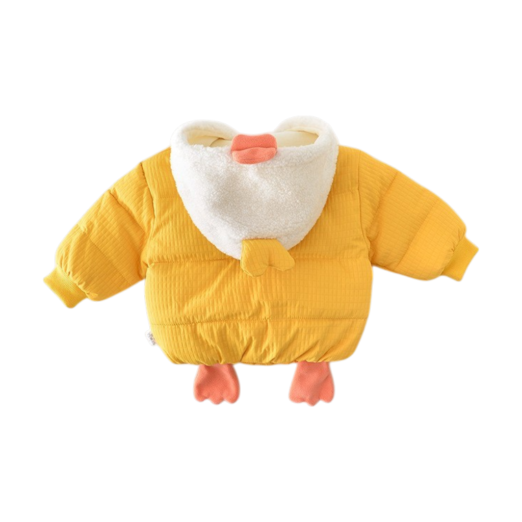 Yellow Duck Hooded Baby Jacket