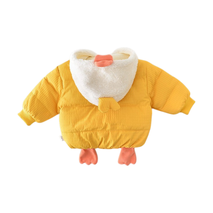 Yellow Duck Hooded Baby Jacket