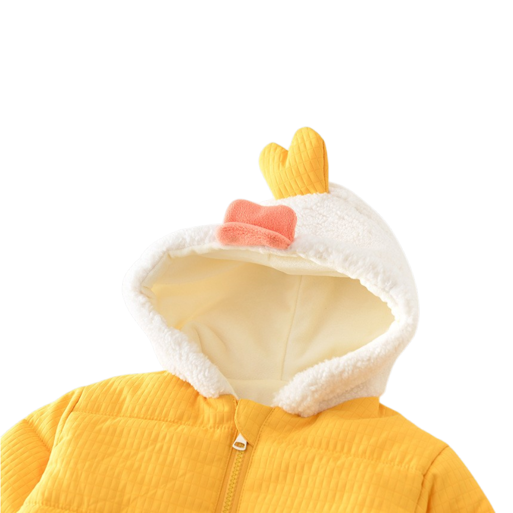 Yellow Duck Hooded Baby Jacket
