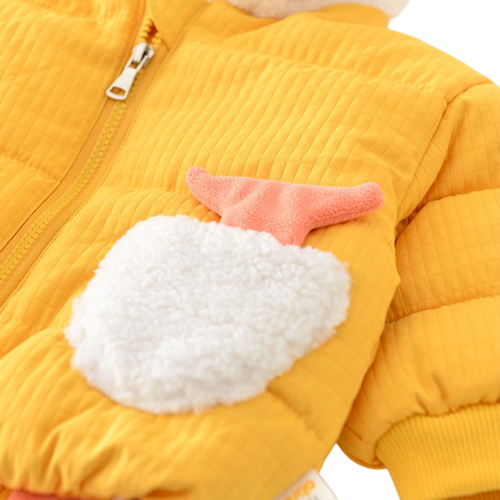 Yellow Duck Hooded Baby Jacket