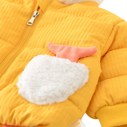 Yellow Duck Hooded Baby Jacket