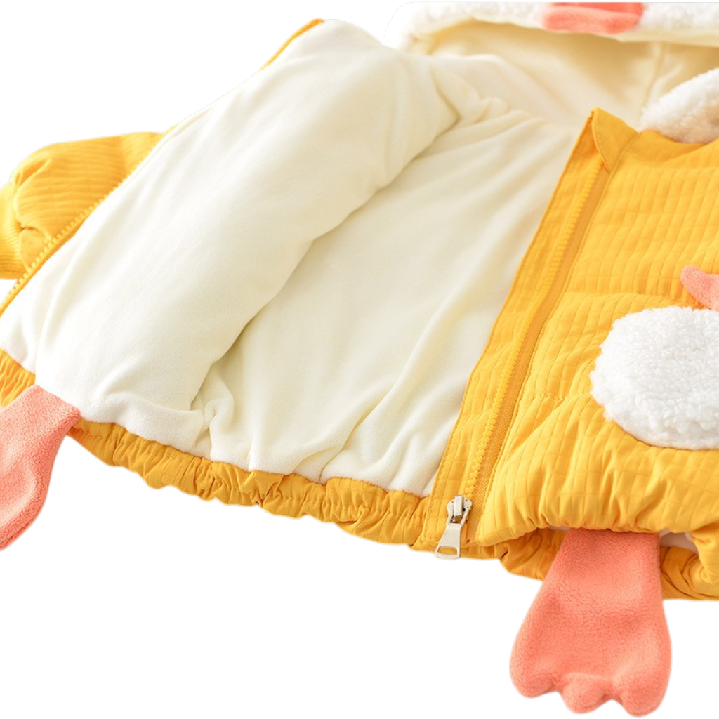 Yellow Duck Hooded Baby Jacket