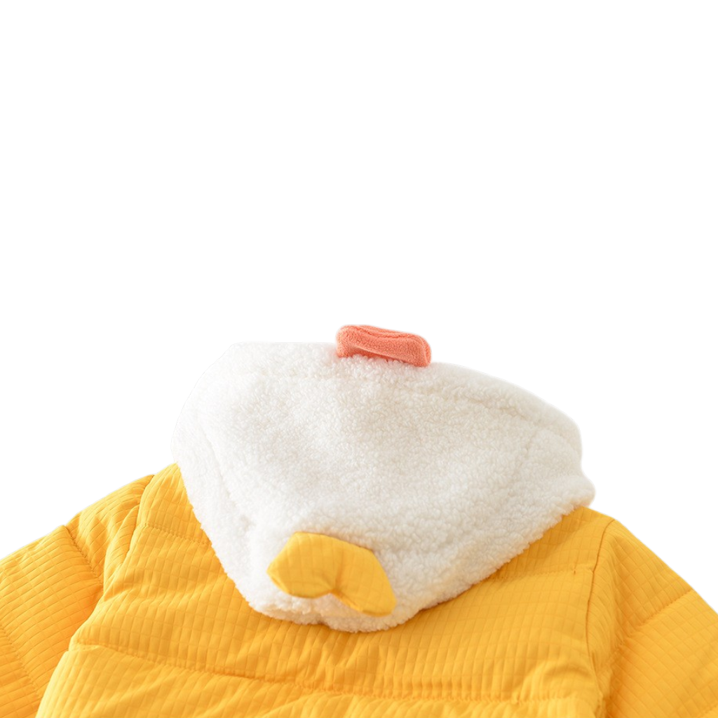 Yellow Duck Hooded Baby Jacket
