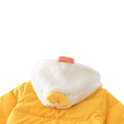 Yellow Duck Hooded Baby Jacket