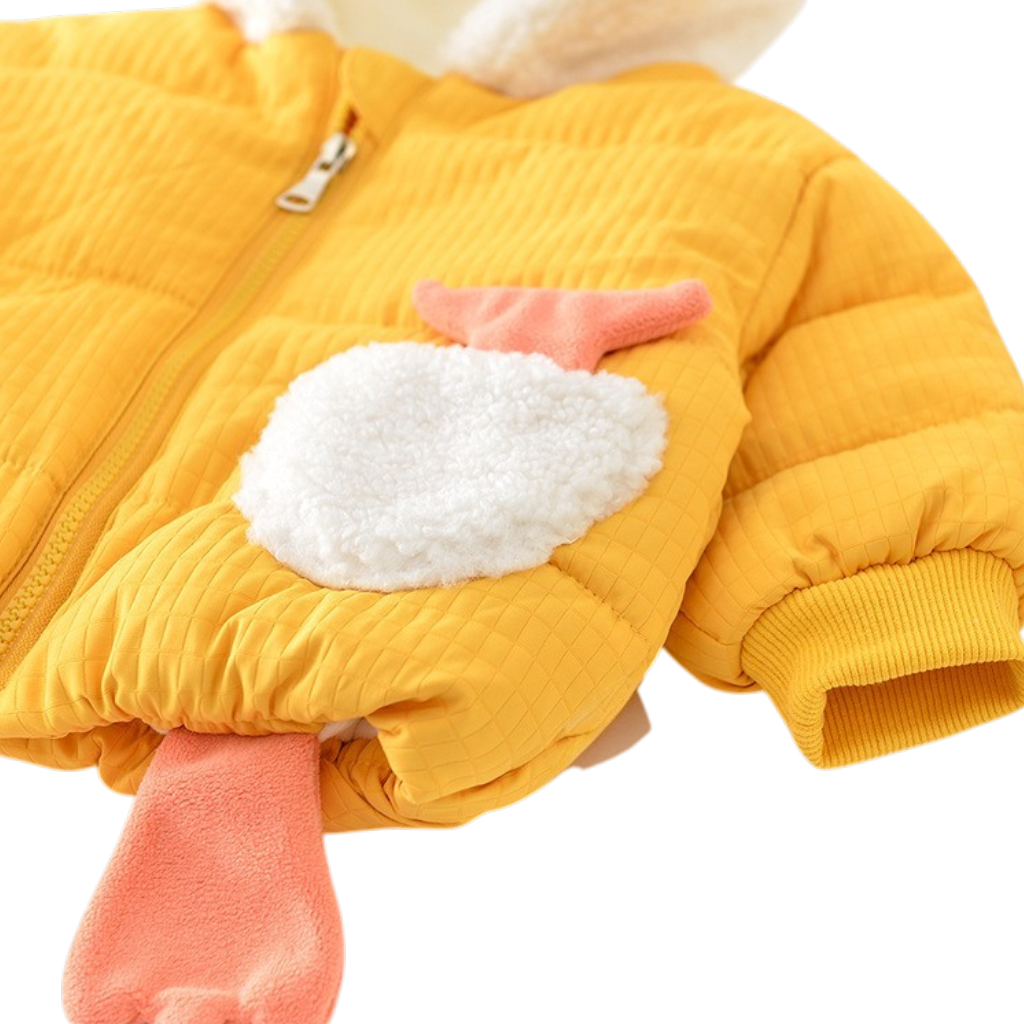 Yellow Duck Hooded Baby Jacket