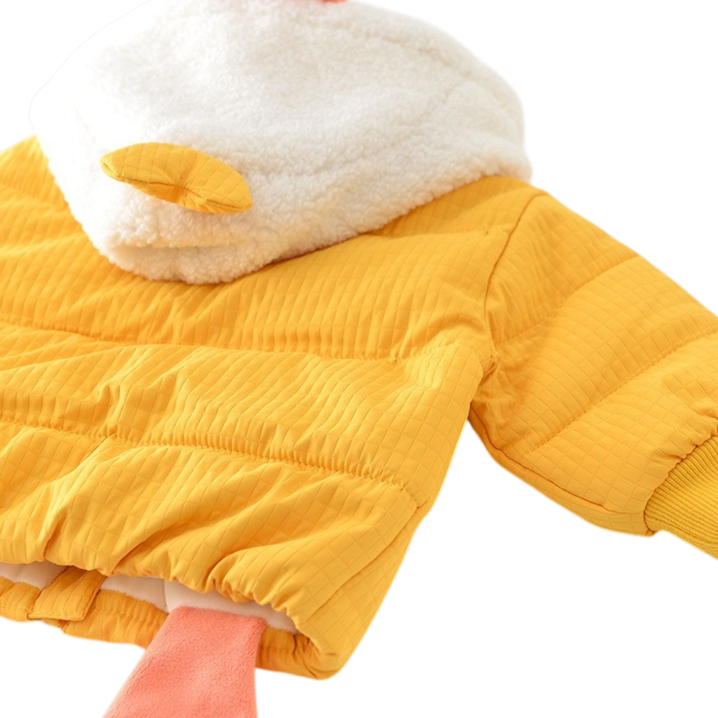 Yellow Duck Hooded Baby Jacket