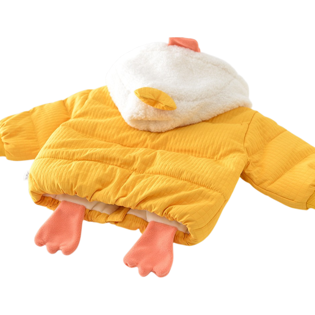 Yellow Duck Hooded Baby Jacket
