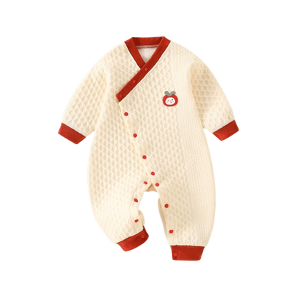 Red Apple Quilted Baby Romper