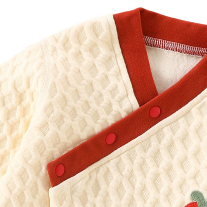 Red Apple Quilted Baby Romper