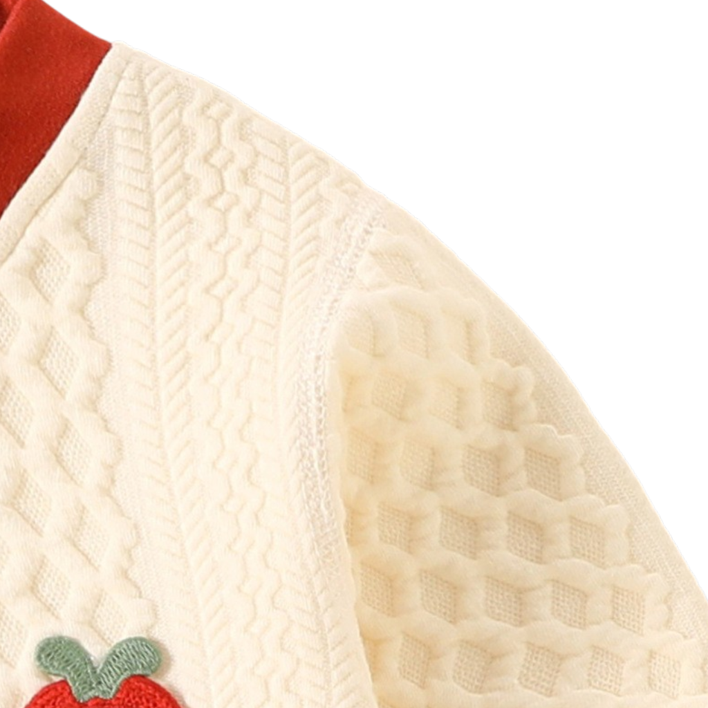Red Apple Quilted Baby Romper