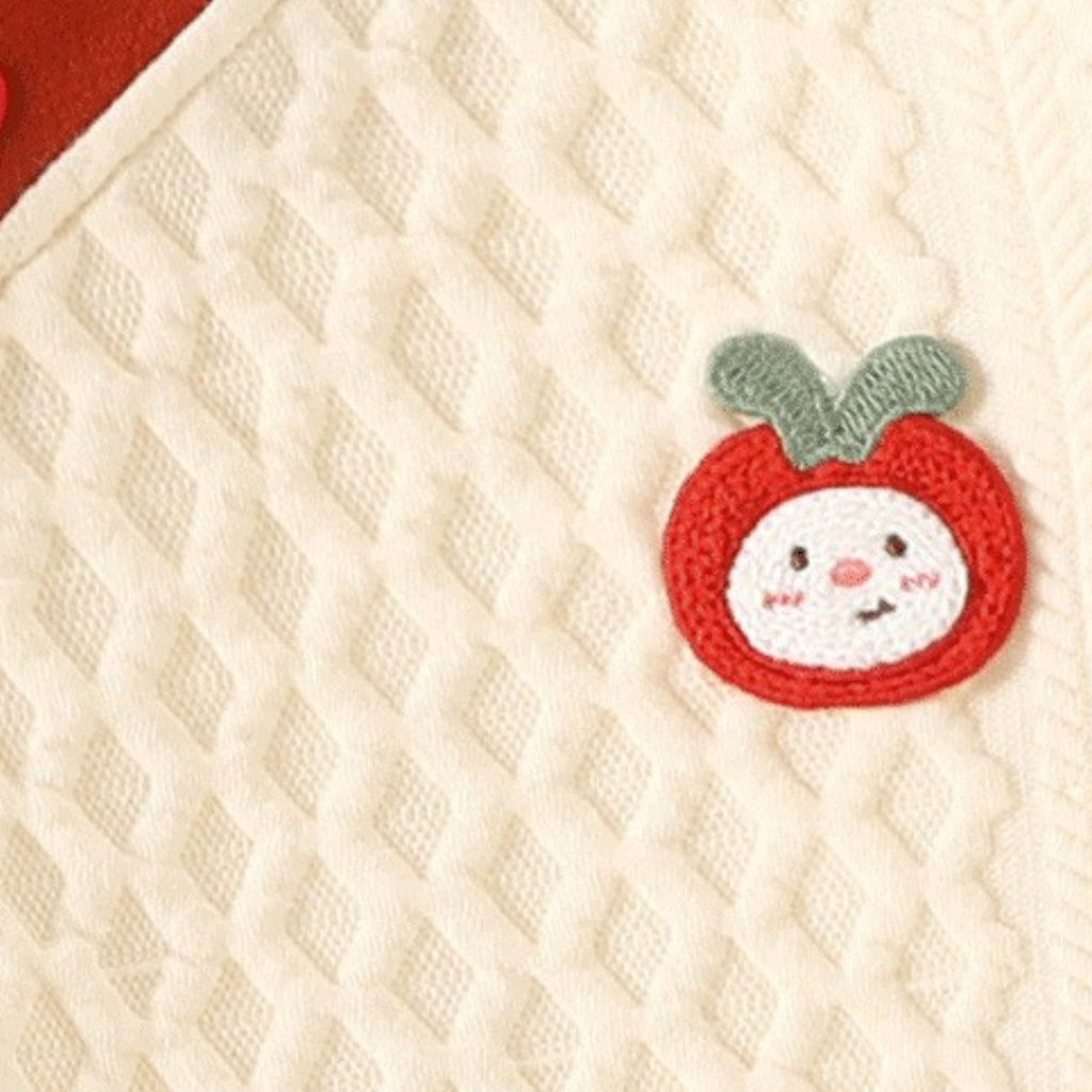 Red Apple Quilted Baby Romper