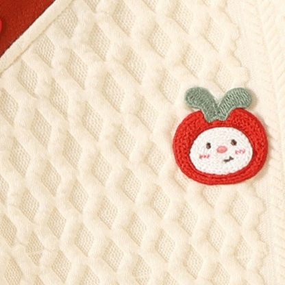 Red Apple Quilted Baby Romper