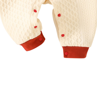 Red Apple Quilted Baby Romper