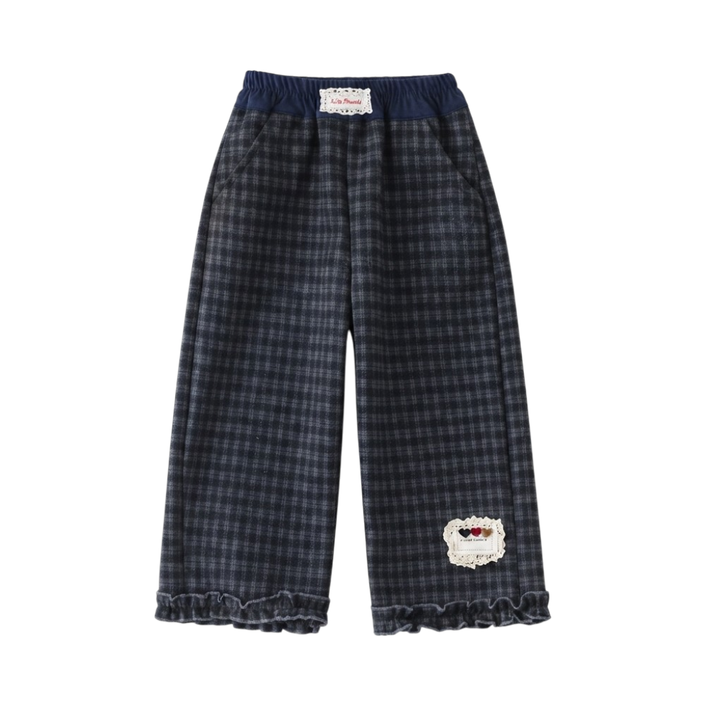 Gingham Ruffle Baby Pants