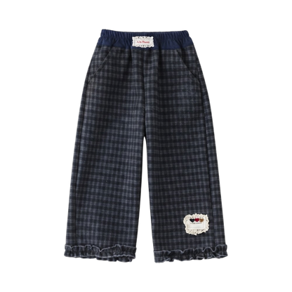 Gingham Ruffle Baby Pants