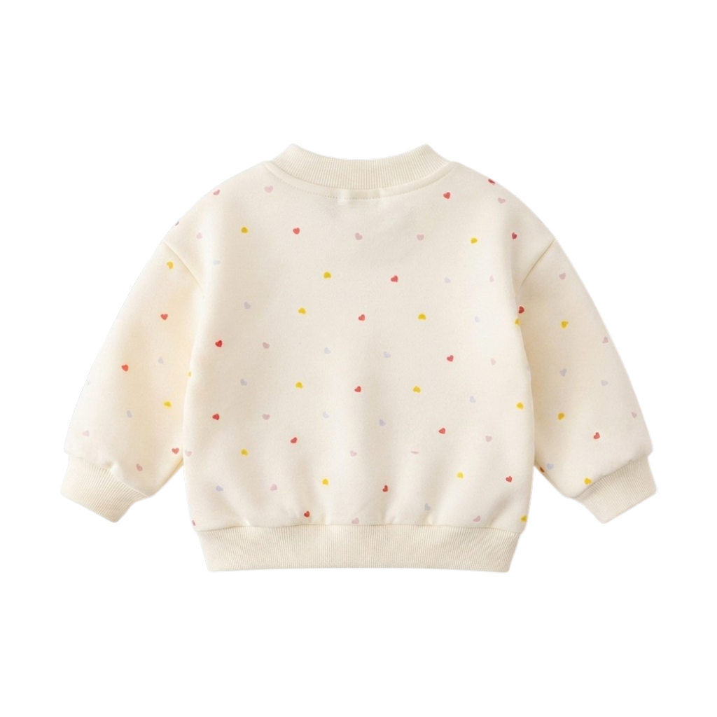 Apricot Puppy Embroidered Baby Sweatshirt