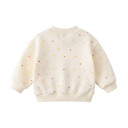 Apricot Puppy Embroidered Baby Sweatshirt