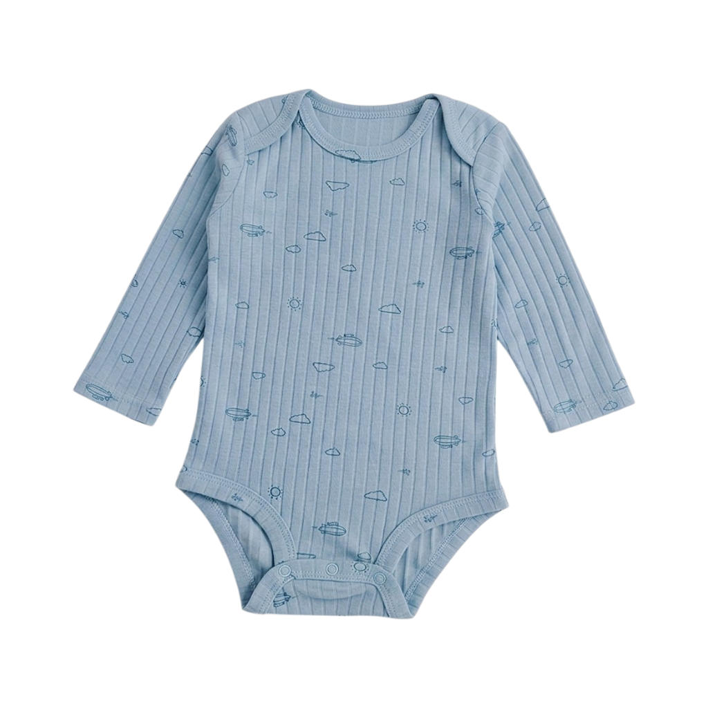 Blue Sky Long-Sleeve Baby Bodysuit