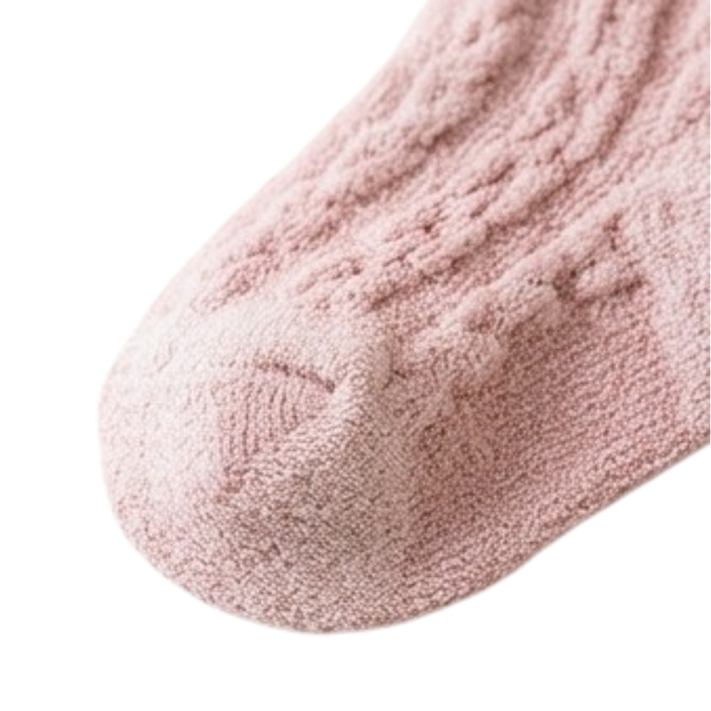 Pink Bow Winter Baby Socks