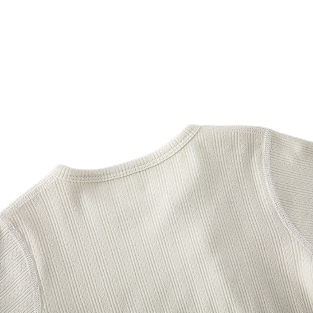 Creamy Sage Bunny Long-Sleeve Baby Romper