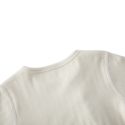Creamy Sage Bunny Long-Sleeve Baby Romper