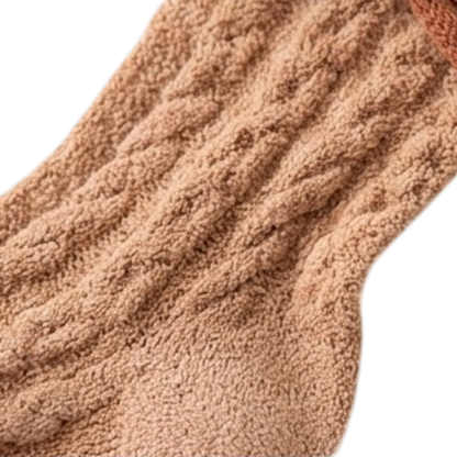 Khaki Bow Winter Baby Socks