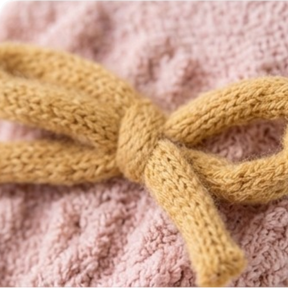 Pink Bow Winter Baby Socks