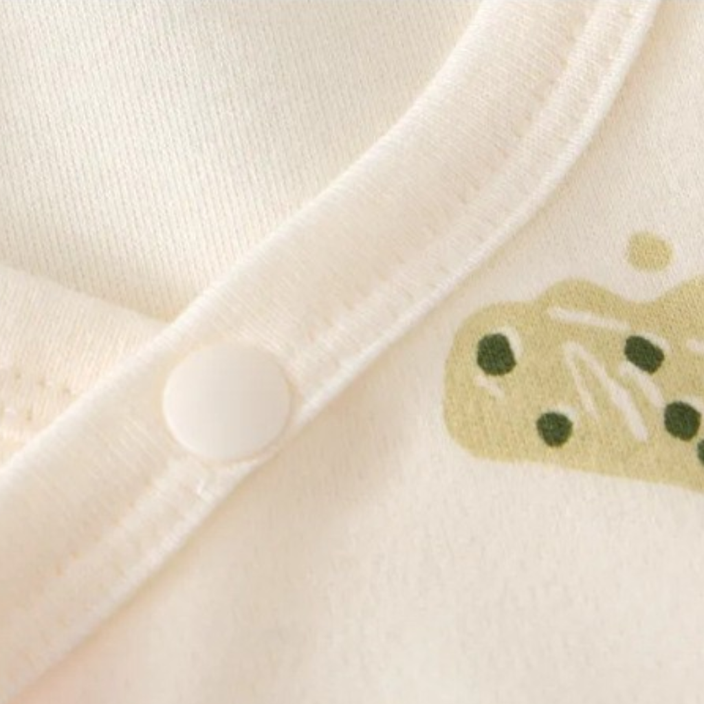 Cream Popsicle Wrap Long-Sleeve Baby Bodysuit