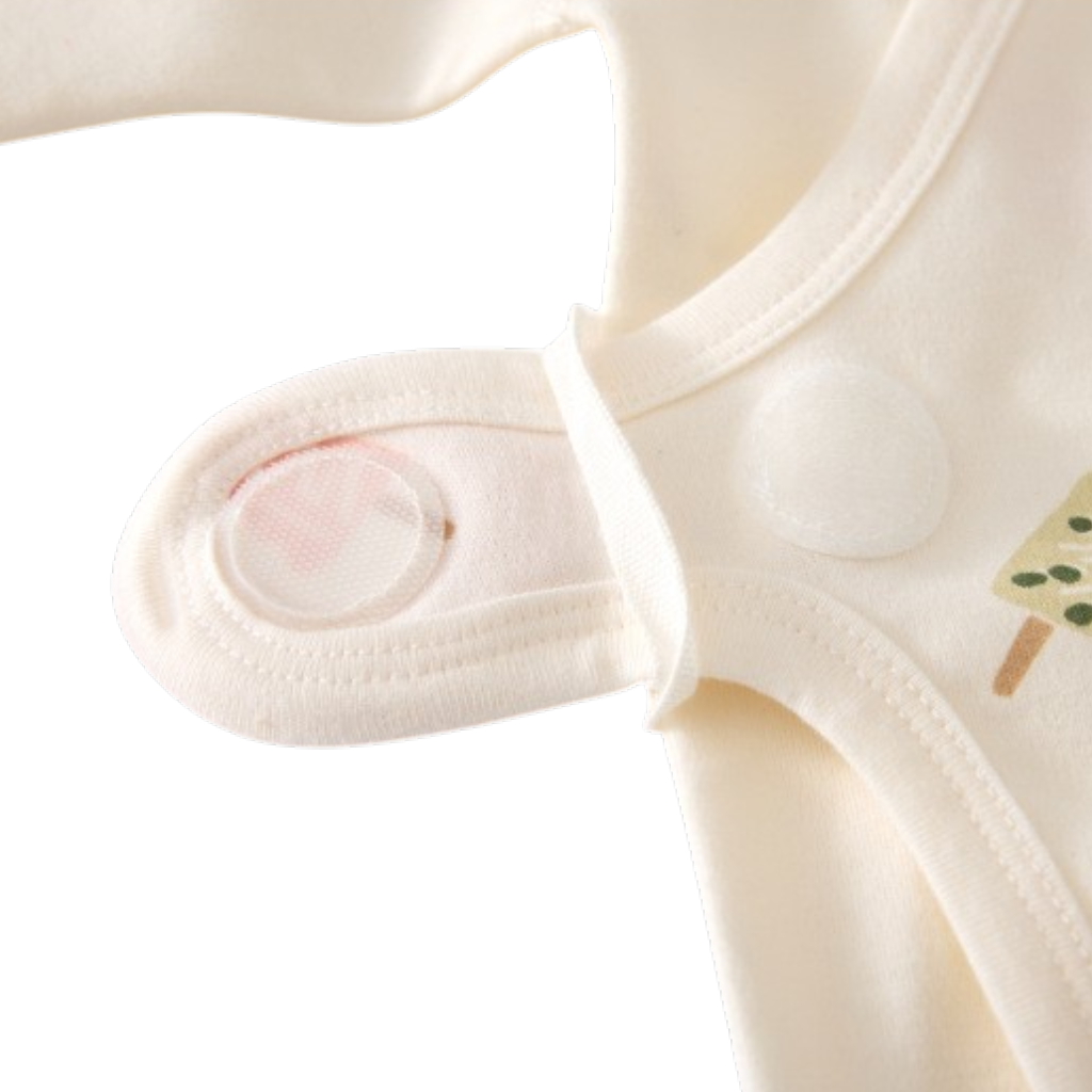 Cream Popsicle Wrap Long-Sleeve Baby Bodysuit