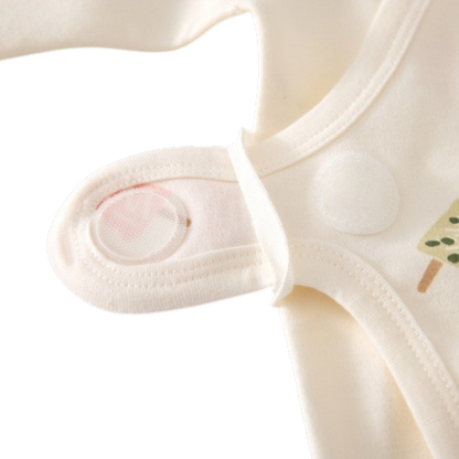 Cream Popsicle Wrap Long-Sleeve Baby Bodysuit