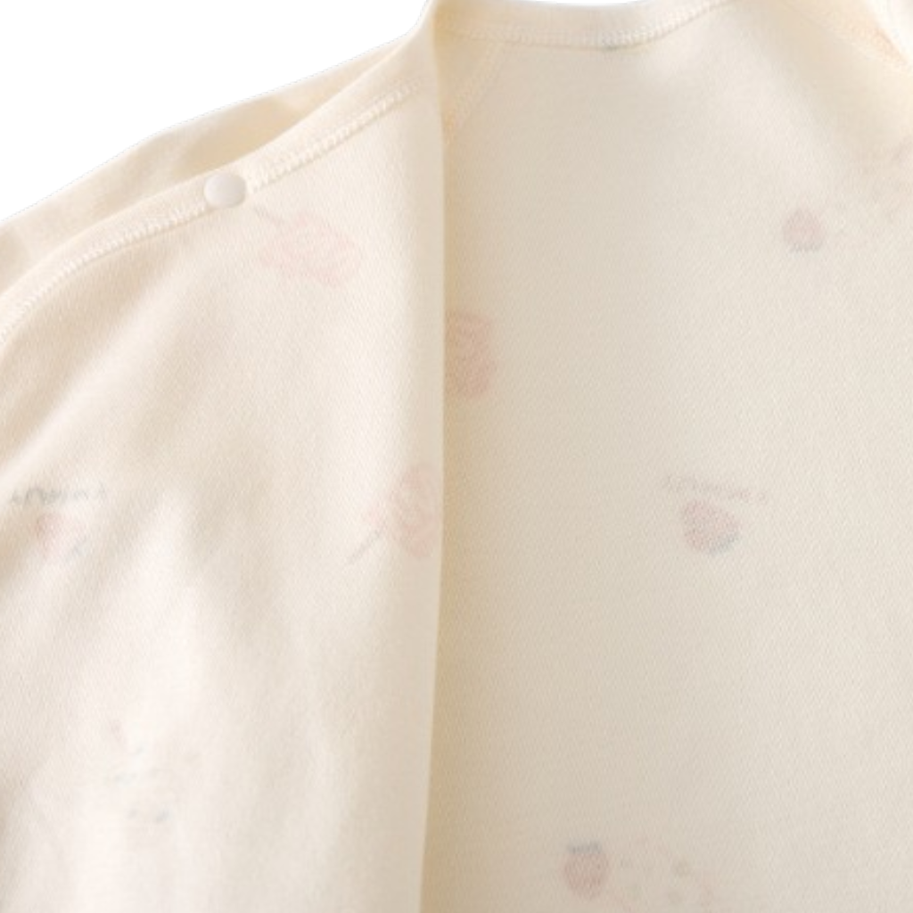 Cream Popsicle Wrap Long-Sleeve Baby Bodysuit