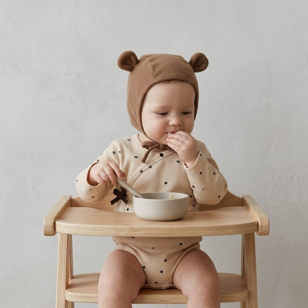 Apricot Black Star Baby Bodysuit