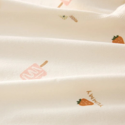 Cream Popsicle Wrap Long-Sleeve Baby Bodysuit