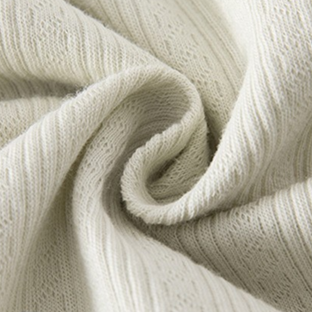 Creamy Sage Bunny Long-Sleeve Baby Romper