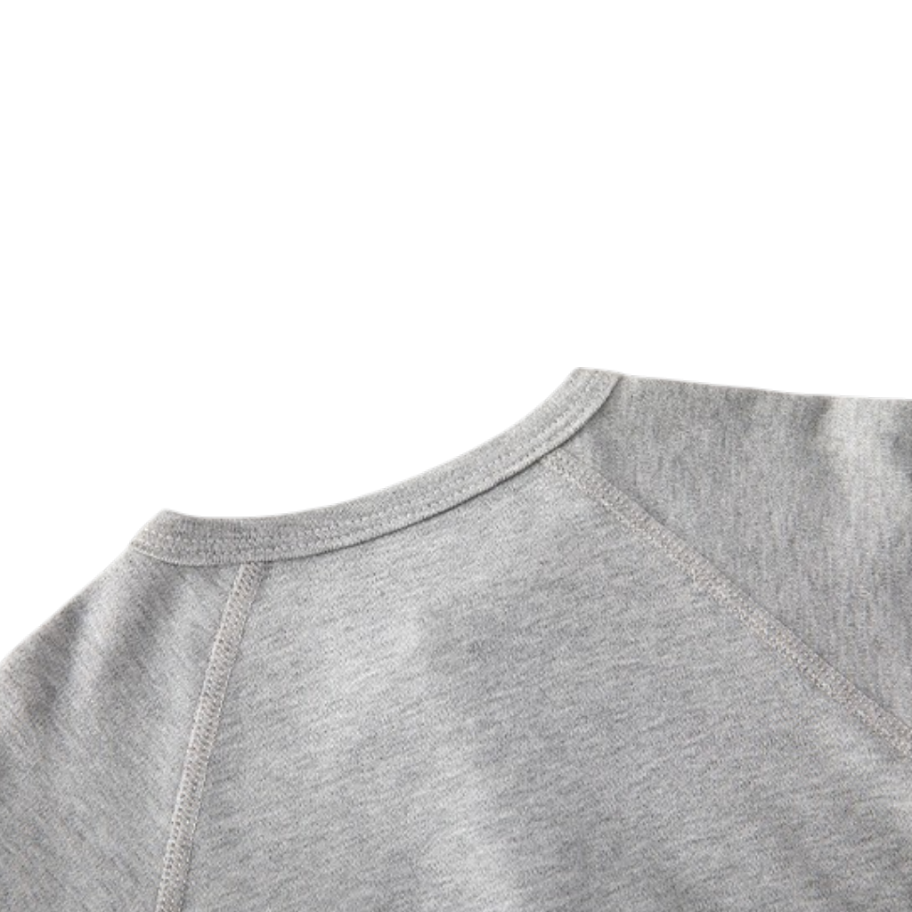 Grey Apple Long-Sleeve Baby Romper