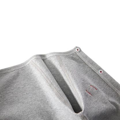 Grey Apple Long-Sleeve Baby Romper