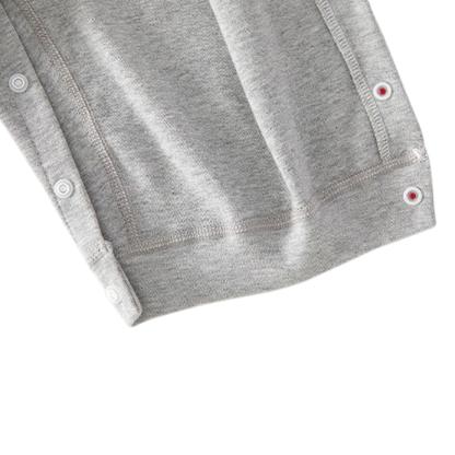 Grey Apple Long-Sleeve Baby Romper