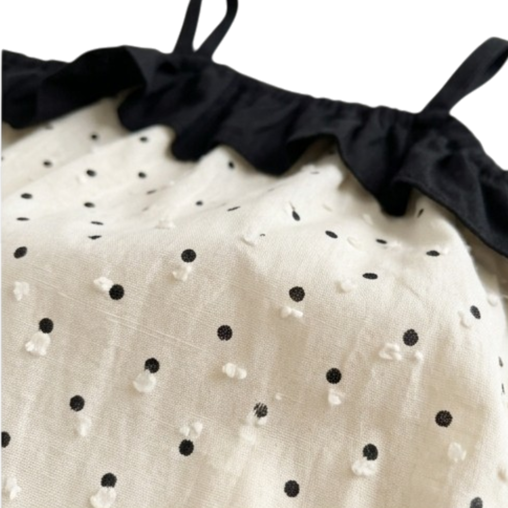 Ivory Black Polka Dot Baby Bodysuit