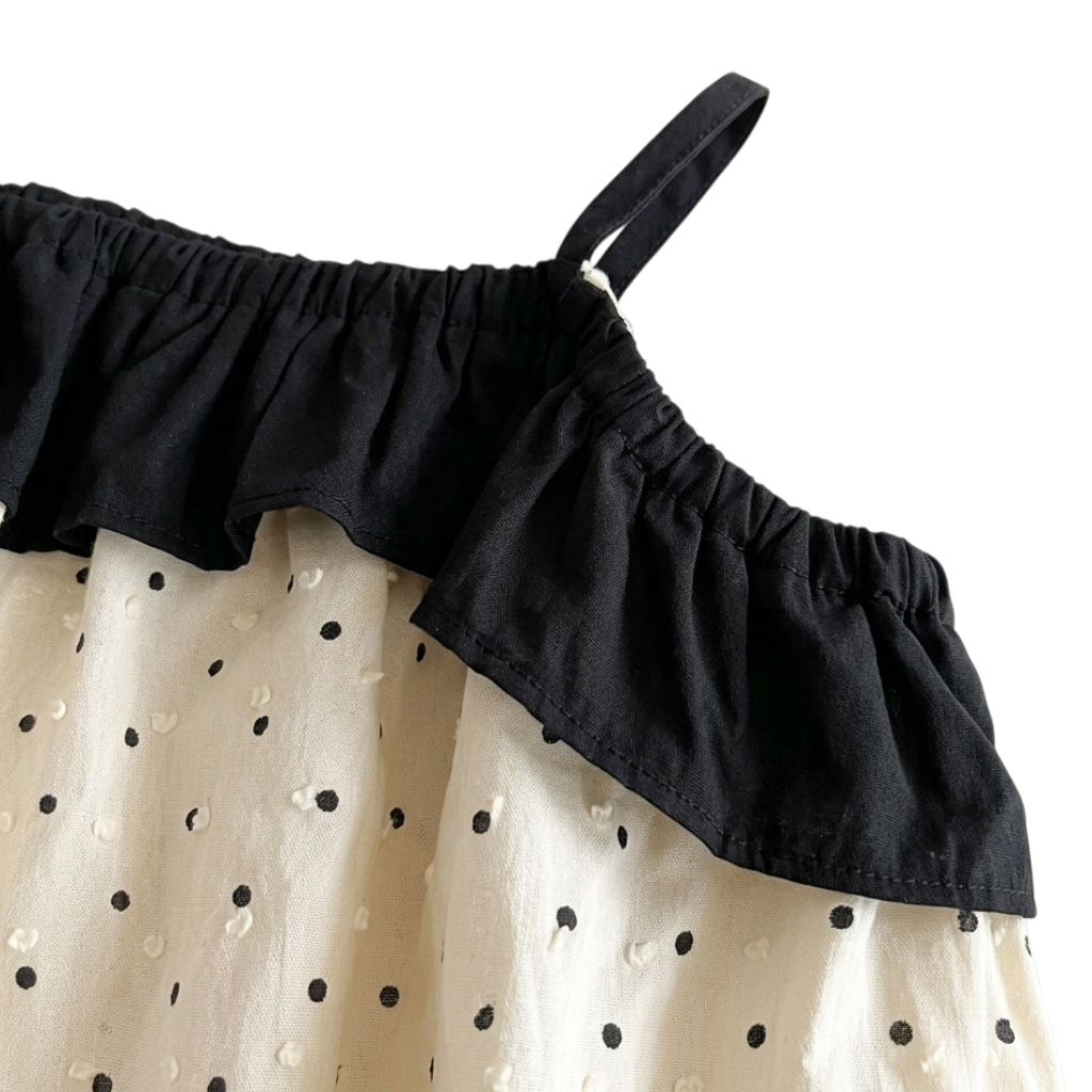 Ivory Black Polka Dot Baby Bodysuit