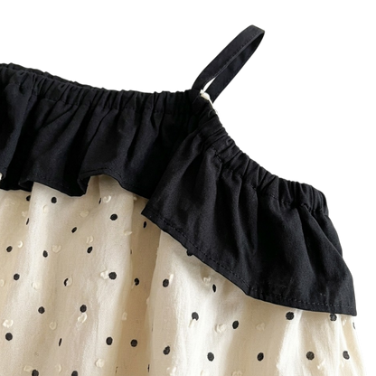 Ivory Black Polka Dot Baby Bodysuit