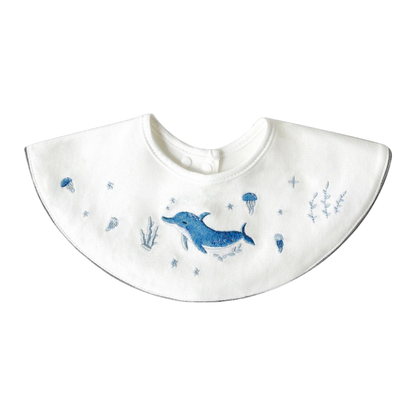Ocean Dolphin Baby Bib styled product image